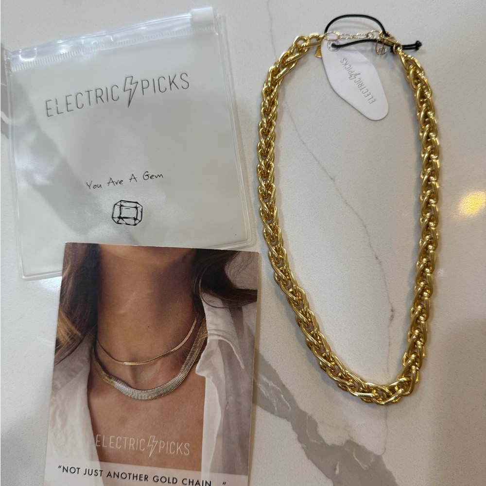 Electric Picks gold chain necklace